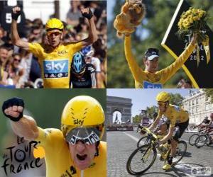 Bradley Wiggins champion of the Tour de France 2012 puzzle