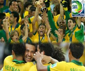 Brazil, champion of 2013 FIFA Confederations Cup puzzle