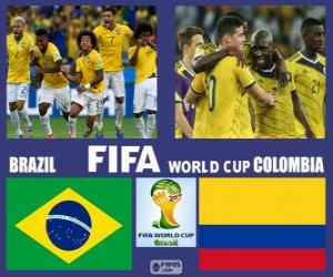 Brazil - Colombia, quarter-finals, Brazil 2014 puzzle
