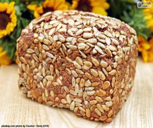 Bread of sunflower seeds puzzle