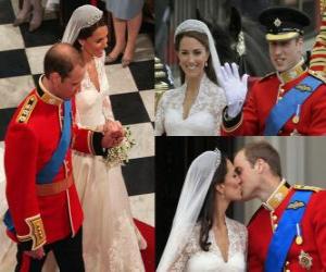 British Royal Wedding between Prince William and Kate Middleton, once married puzzle