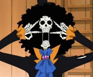 Brook Dead Bones, a musician skeleton from One Piece puzzle