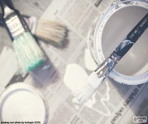 Brushes and painting puzzle