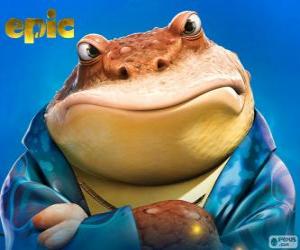 Bufo, a frog who is a business man in the secret world puzzle