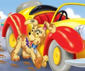 Bumpy Dog accompanies Noddy on his adventures puzzle