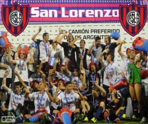 CA San Lorenzo de Almagro, champion of the Torneo Inicial 2013, Argentina puzzle