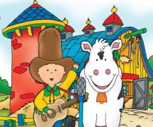 Caillou on the farm puzzle