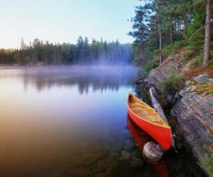 Canoe on the shore of the Lake puzzle