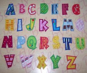 Capital letters, alphabet puzzle