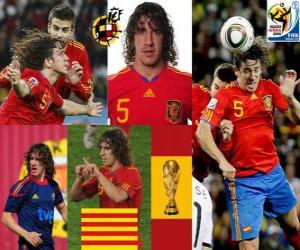 Carles Puyol (The head of Spain) Spanish team defense puzzle