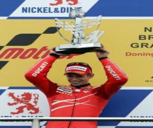 Casey Stoner in the podium puzzle