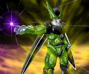 Cell, the ultimate creation of Doctor Gero. An artificial life form created using cells from Goku and other characters puzzle