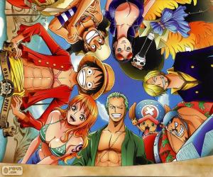 Characters from One Piece puzzle