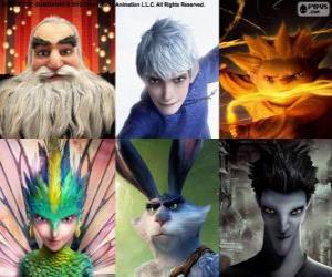 Characters from Rise of the Guardians puzzle