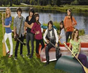 Characters in Camp Rock Tess, Nate, Shane, Mitchie, Jason, Ella, Peggy and Caitlyn puzzle