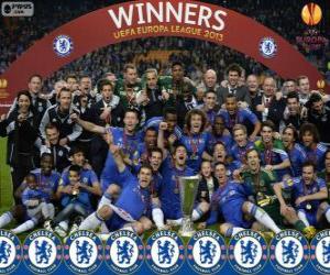 Chelsea FC, champion UEFA Europe League 2012-2013 puzzle