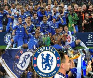 Chelsea FC, the 2011-2012 UEFA Champions League champion puzzle