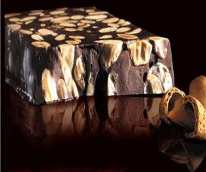 Chocolate almond nougat puzzle
