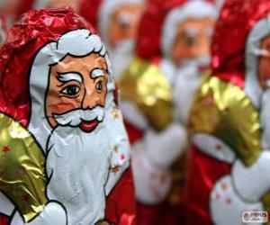 Chocolate Santa Claus puzzle