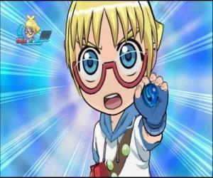 Choji Marukuro or Marucho is a student of strategy and the brain of Bakugan Team puzzle