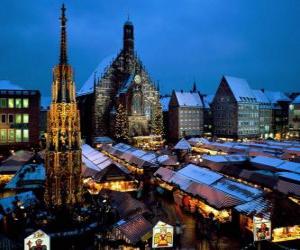 Christkindl Market Nuremberg Bavaria Germany puzzle