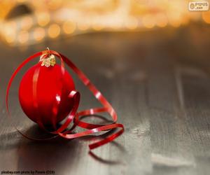 Christmas ball and tape puzzle