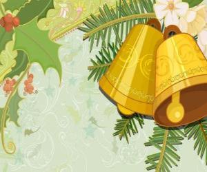 Christmas bells with leaves puzzle