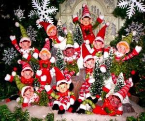 Christmas elves group puzzle