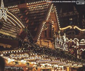 Christmas market lights puzzle