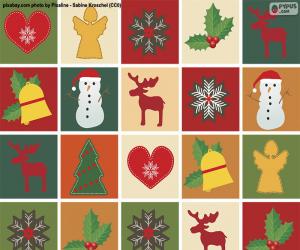 Christmas motif paper puzzle