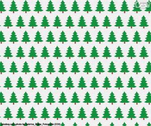 Christmas trees paper puzzle