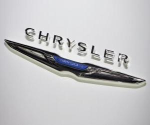 Chrysler logo. Car brand from USA puzzle