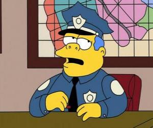 Clancy Wiggum - Chief Wiggum and his office puzzle