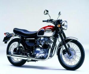 Classic road motorcycle (Kawasaki W650) puzzle