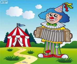 Clown playing the accordion puzzle