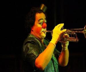 Clown playing trumpet puzzle