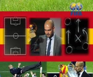 Coach of the Year FIFA 2011 for Men's football winner Pep Guardiola puzzle