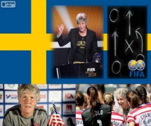 Coach of the Year FIFA 2012 for Women's football winner Pia Sundhage puzzle