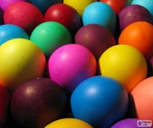 Color Easter eggs puzzle