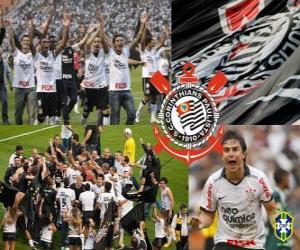 Corinthians, champion of the Brazilian football championship in 2011. Brasileirão 2011 puzzle