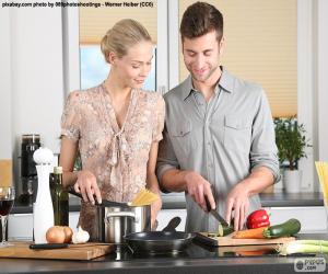 Couple in the kitchen puzzle