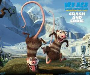 Crash and Eddie, two opossums problematic puzzle