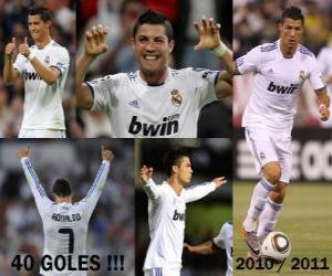 Cristiano Ronaldo, top scorer in the history of the League Spanish 2010-2011 puzzle