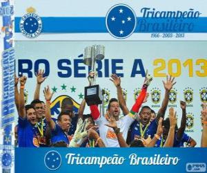 Cruzeiro, champion of the Brazilian football championship in 2013. Brasileirão 2013 puzzle