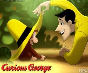 Curious George and Ted, the man in the Yellow Hat puzzle