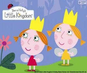 Daisy and Poppy, the twins fairies, the little sisters of Holly puzzle