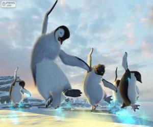 Dancing penguins in Happy Feet movies puzzle