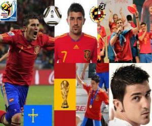 David Villa (Spain's goal) Spanish National Team forward puzzle