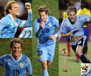 Diego Forlan, Best Player (The Golden Ball) of the Football World Cup 2010 South Africa puzzle