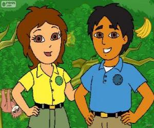 Diego's parents are scientists of the animal world puzzle